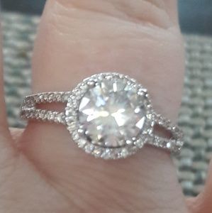 925 sterling silver white sapphire ring